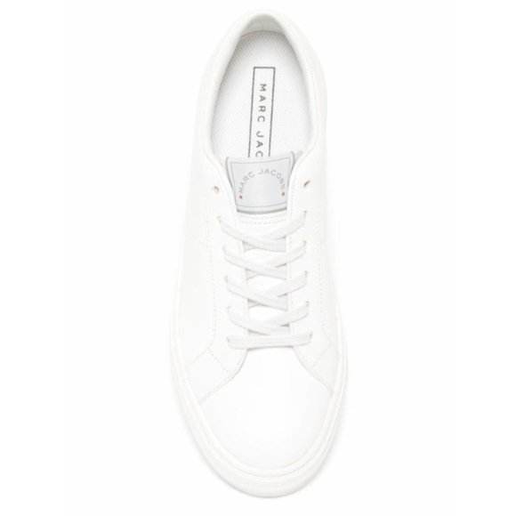 Marc Jacobs Low Top White Leather Sneakers 38 - Picture 3 of 7